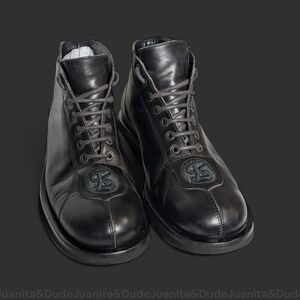 Stephane kelian Paris Mens Black leather Boots‎ Size 9E fits like a US 10